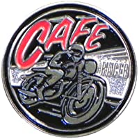 Metal Enamel Pin Badge Cafe Racer Motorcycle Biker by Mainly Metal